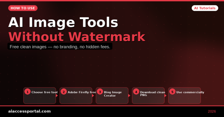 How to Use AI Image Tools Without Watermark 2026