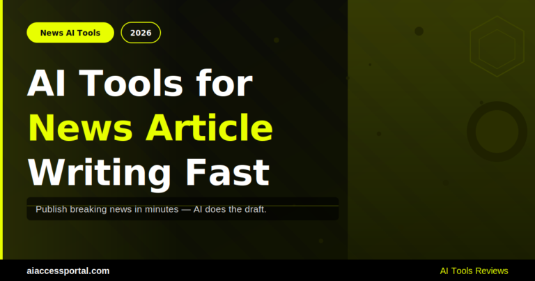AI Tools for News Article Writing Fast 2026