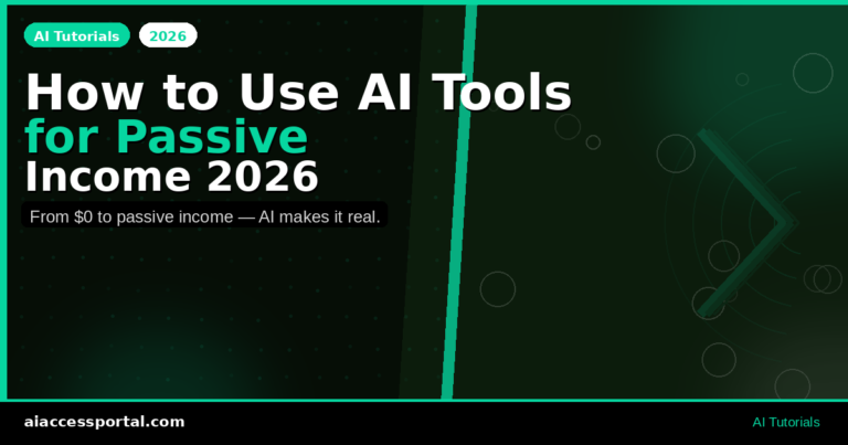 How to Use AI Tools for Passive Income 2026