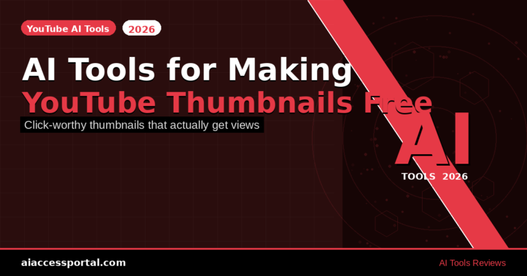 AI Tools for Making YouTube Thumbnails Free 2026